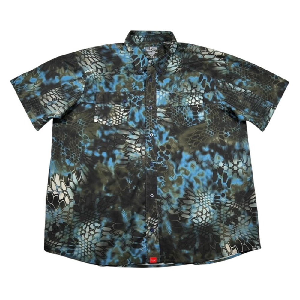 Huk Shirt Mens XL Kryptek Camo Performance Fishing Ventilated Outdoor Camping